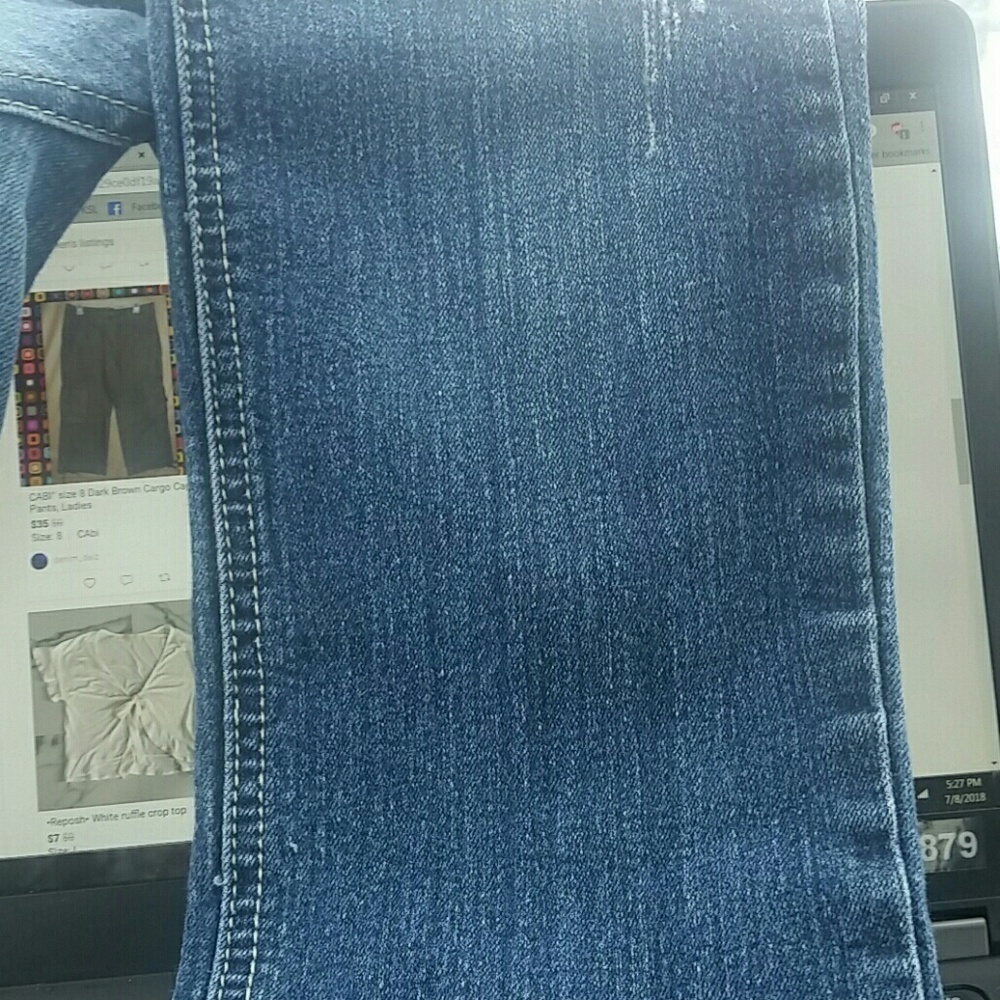 BQB Jeans Flap Pockets Studs Distressed Skinny EUC - Picture 8 of 8